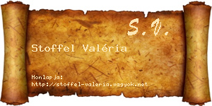 Stoffel Valéria névjegykártya